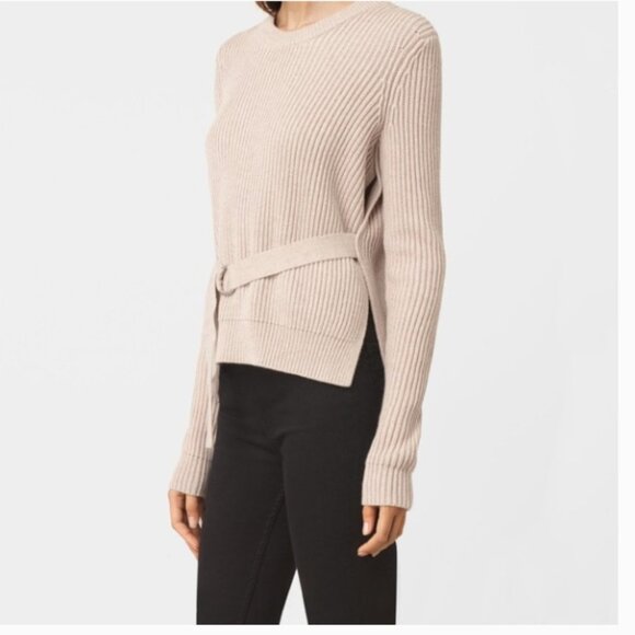 All Saints Cream Cotton East Jumper Pullover, Sweater, Crew, size S - Picture 16 of 16